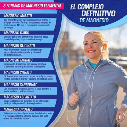 Magnesio Complex Zortins 90 cápsulas- LLevate dos unidades y pagá mucho más barato!
